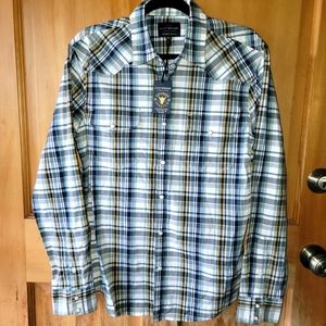 NWT Mens Lucky Brand long sleeve plaid button-down shirt M Medium